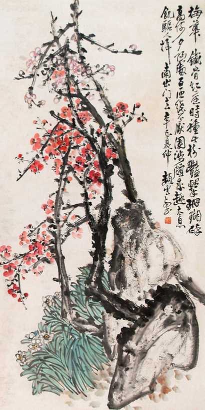 赵云壑 花卉 立轴
